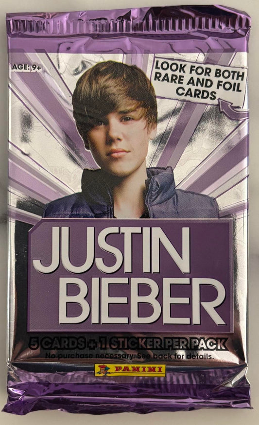 Justin Bieber Trading Cards 5 Cards and 1 Sticer Per Pack