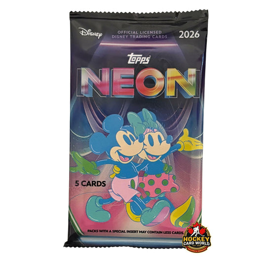 2026 Topps Disney Neon Factory Sealed Single Pack - 5 Card Pack