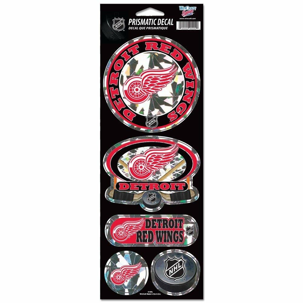 Wincraft NHL Detroit Red Wings Prismatic Decal, 4-Inchx11-Inch