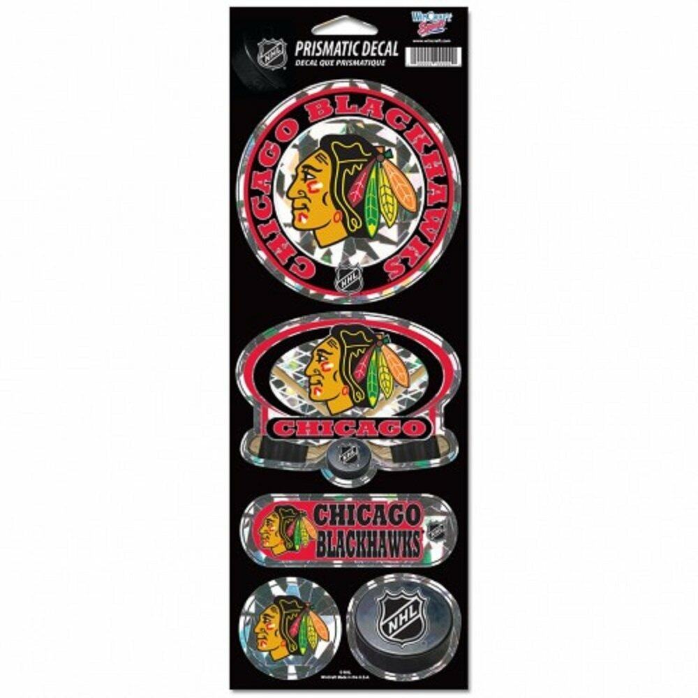 Wincraft NHL Chicago Blackhawks Prismatic Decal, 4-Inchx11-Inch