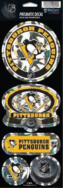 Wincraft NHL Pittsburgh Penguins Prismatic Decal, 4-Inchx11-Inch