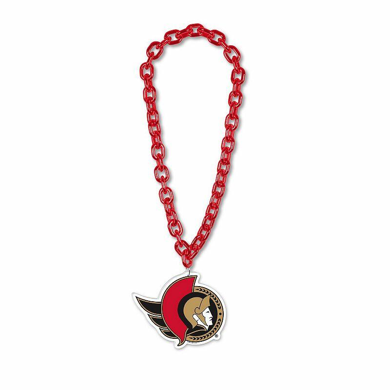 WinCraft Ottawa Senators Hockey Big Chain Necklace - 38" plastic chain with foam logo
