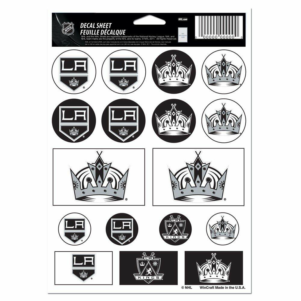 Wincraft NHL Los Angeles Kings Vinyl Sticker Sheet, 5-Inchx7-Inch Hockey