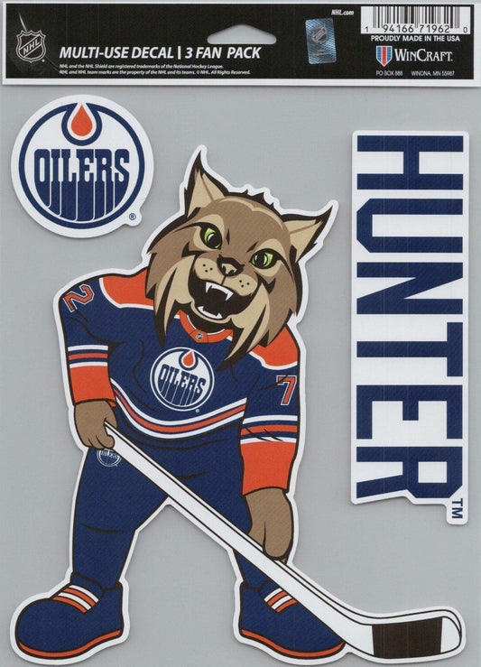 Wincraft Edmonton Oilers Hunter 5x7inch Decal Sheet