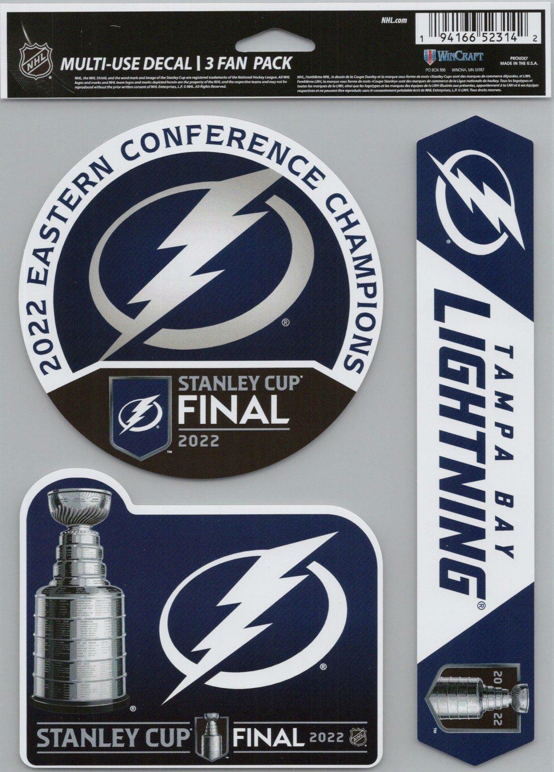 Wincraft Tampa Bay Lightning 2022 Cup Final 5x7inch Decal Sheet