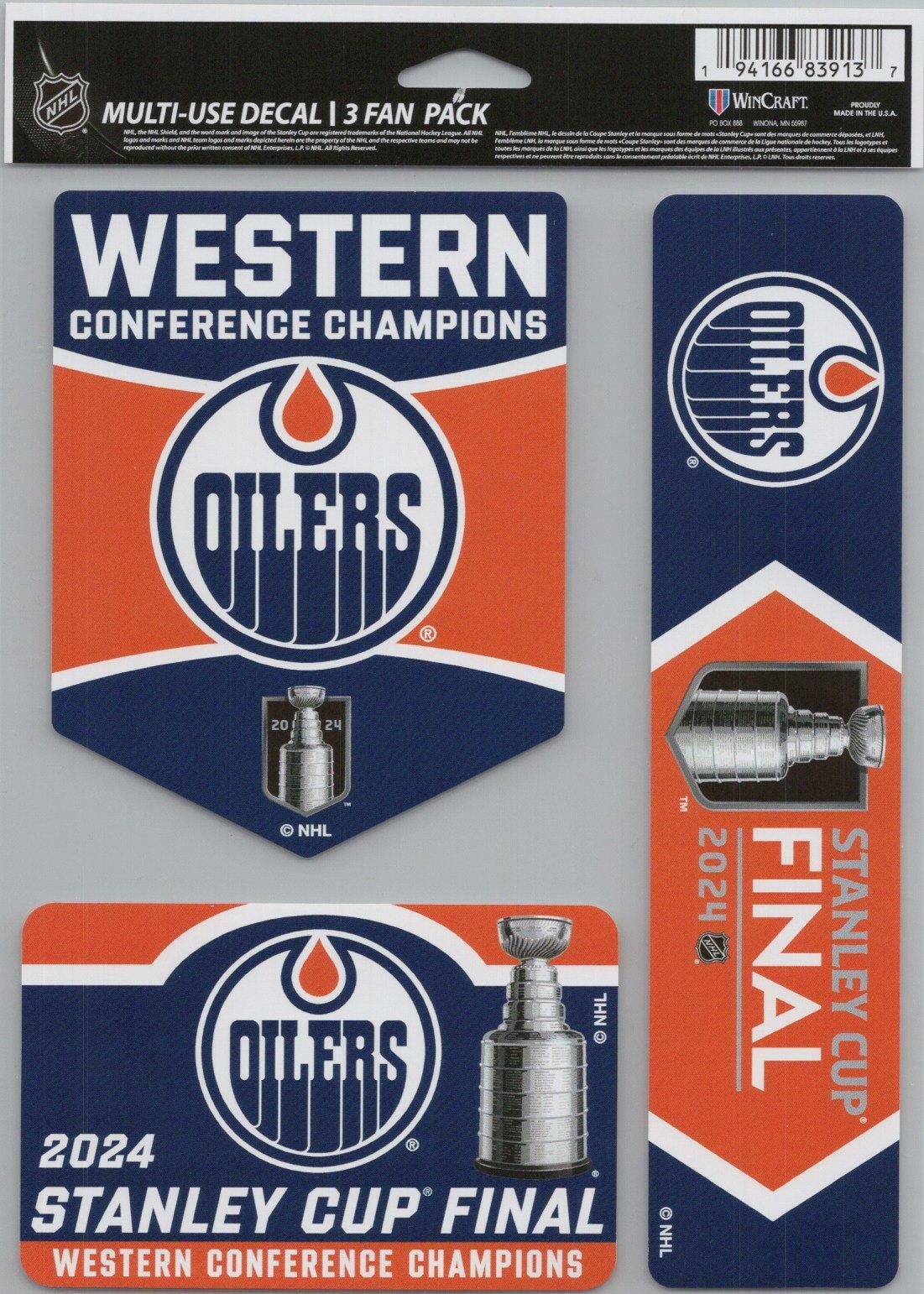 Wincraft Edmonton Oilers 2024 Western Conference 5x7inch Decal Sheet