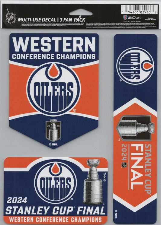 Wincraft Edmonton Oilers 2024 Western Conference 5x7inch Decal Sheet