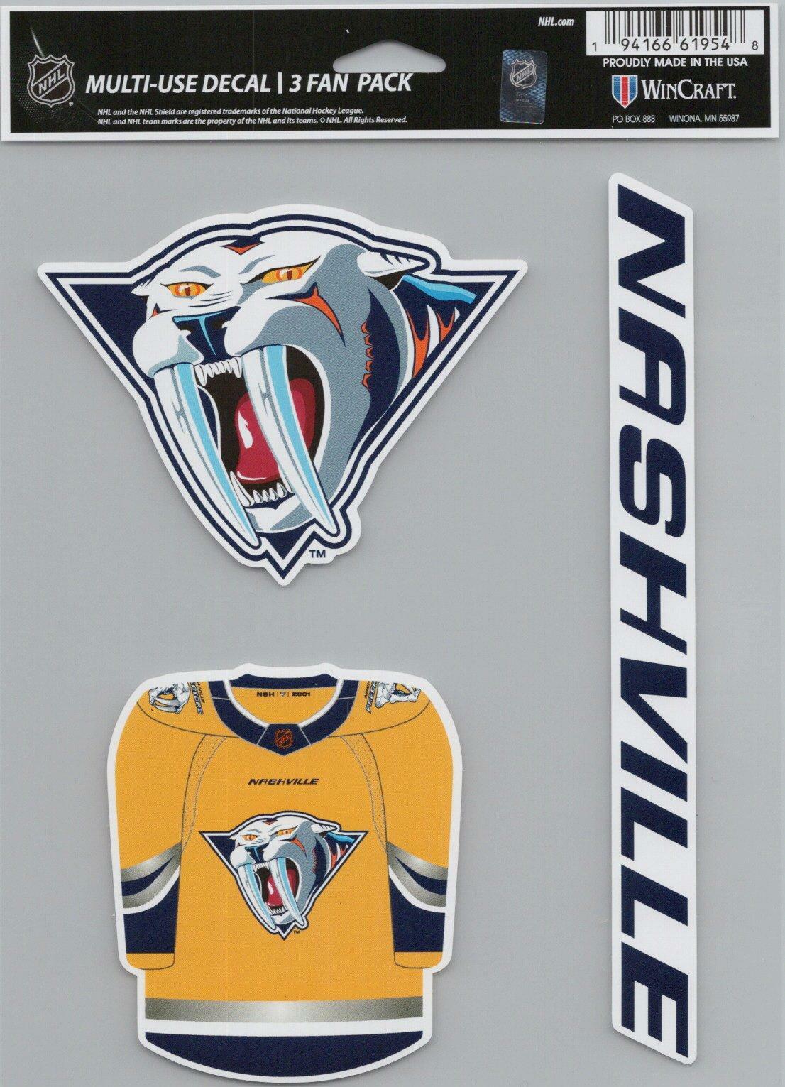 Wincraft Nashville Predators 5x7inch Decal Sheet