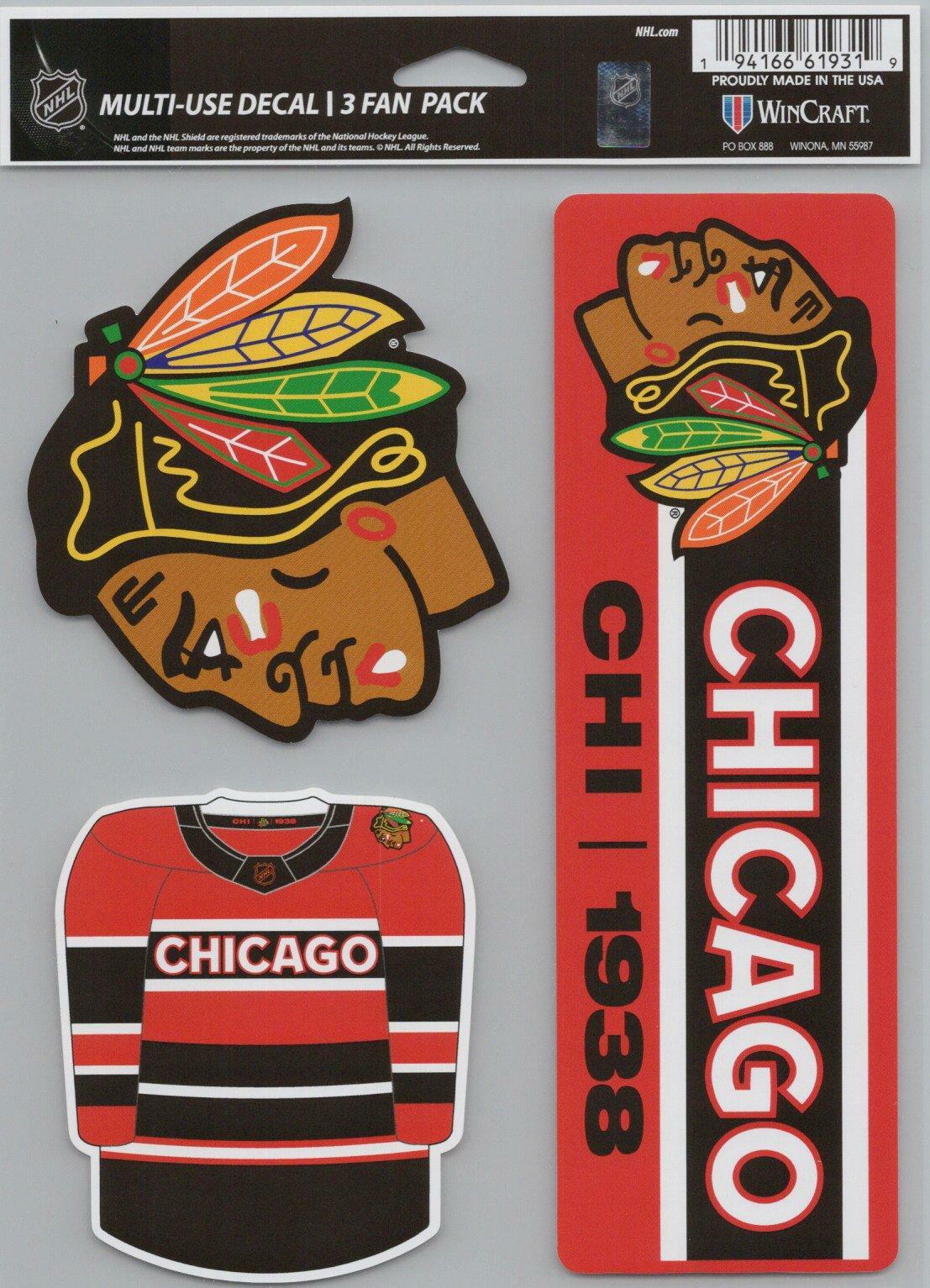 Wincraft Chicago Blackhawks Red Jersey 5x7inch Decal Sheet