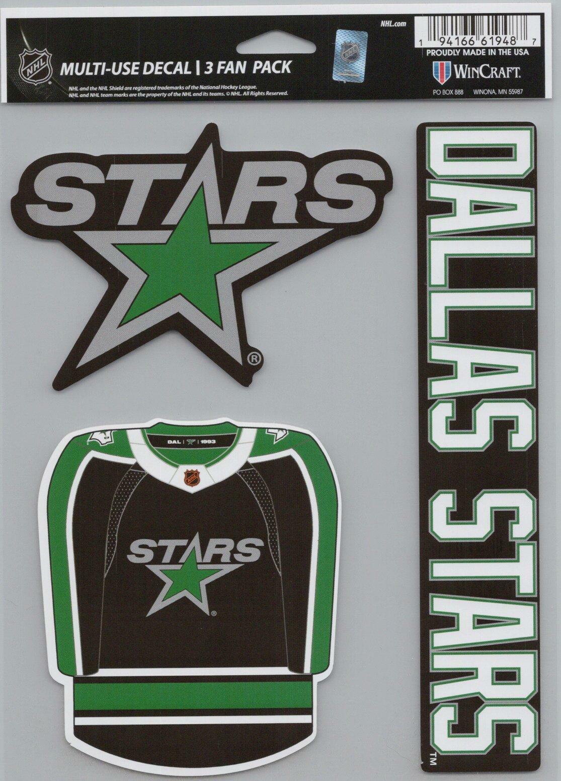 Wincraft Dallas Stars 5x7inch Decal Sheet