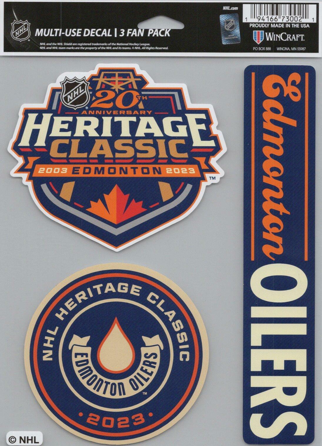 Wincraft Edmonton Oilers Heritage Classic 5x7inch Decal Sheet