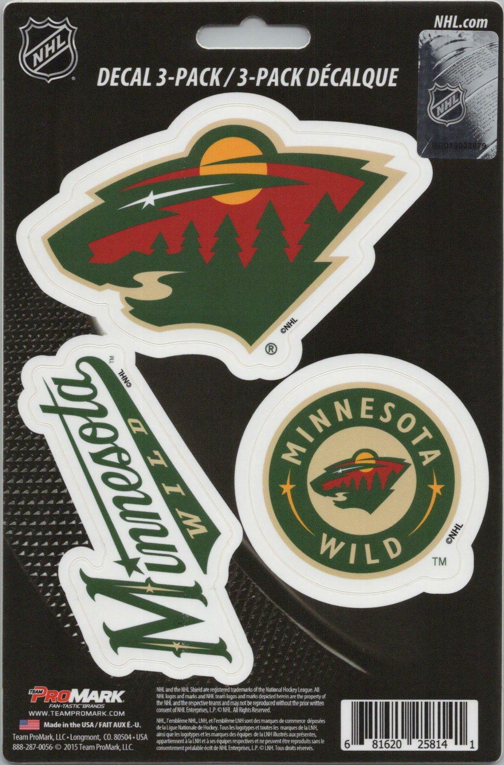 Team ProMark NHL Minnesota Wild Standard Team Hockey Decals