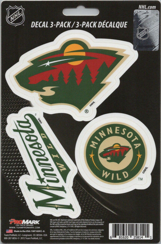 Team ProMark NHL Minnesota Wild Standard Team Hockey Decals