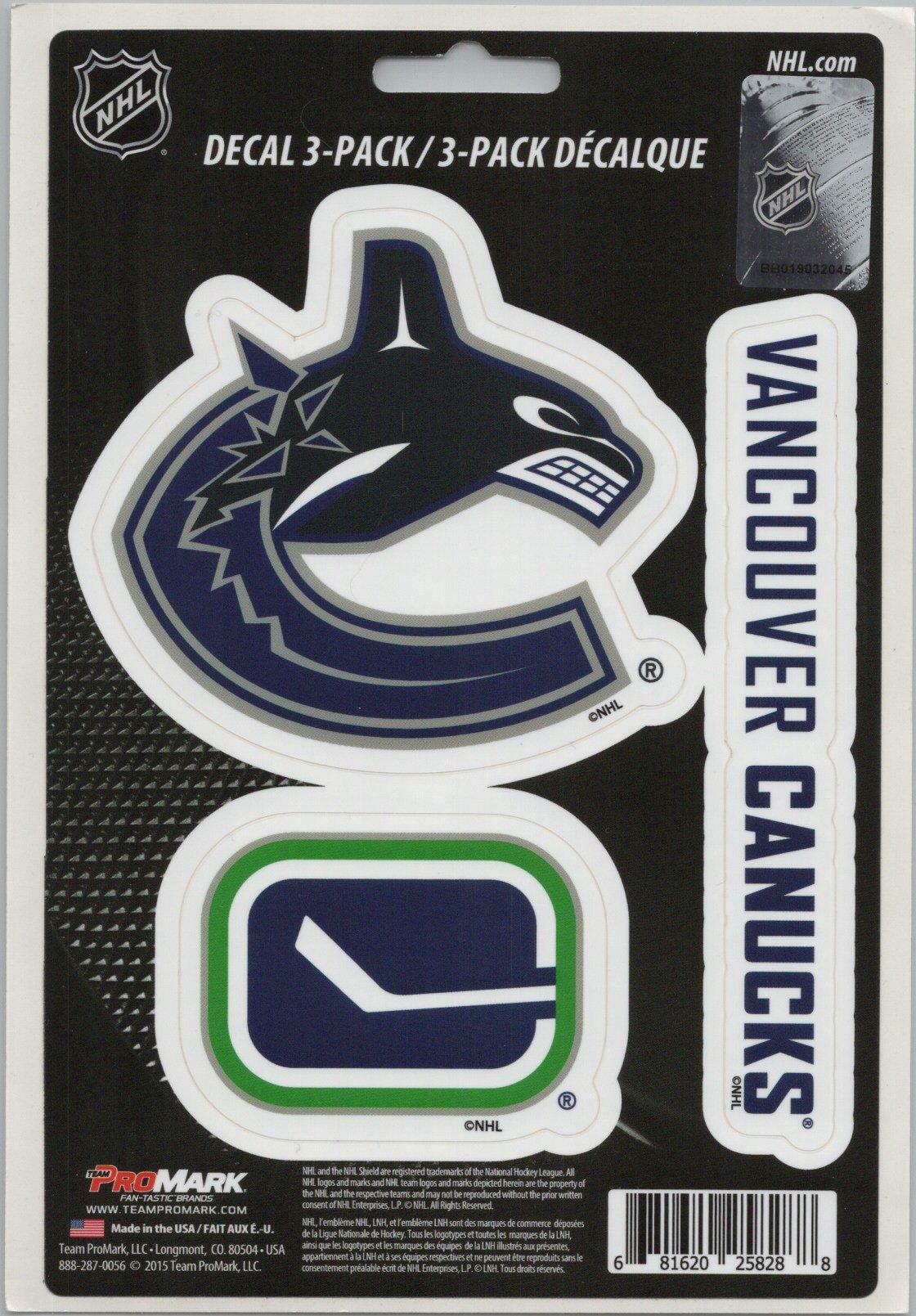 Team ProMark NHL Vancouver Canucks Standard Team Hockey Decals