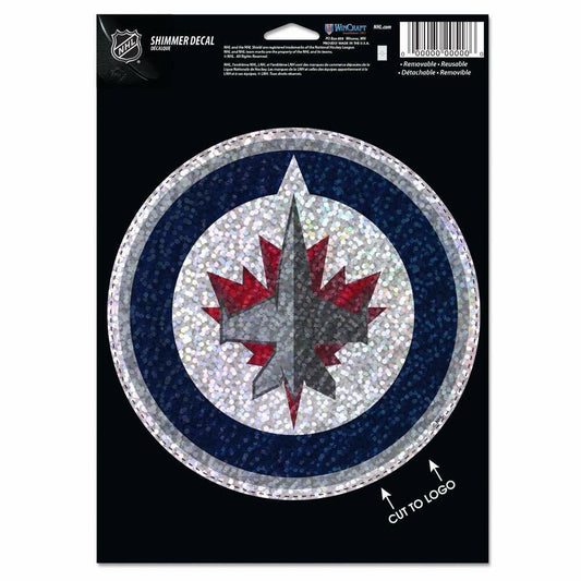 Wincraft Winnipeg Jets Shimmer Decal 5 by 7-Inch Hockey