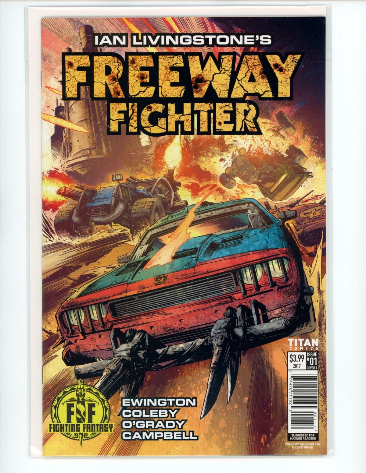 Titan - Ian Livingstone's Freeway Fighter 1 Cover B 2017 Comic Book B22-94