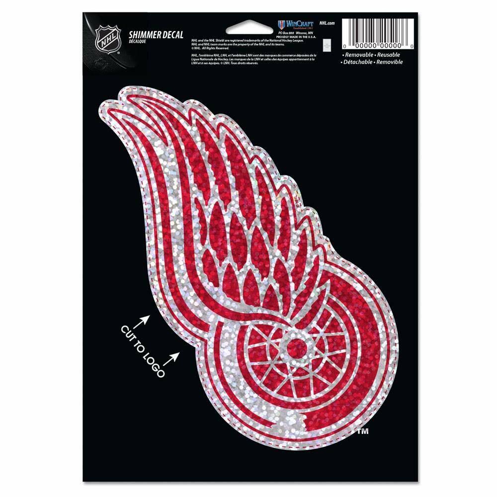 Wincraft Detroit Red Wings Shimmer Decal 5 by 7-Inch Hockey