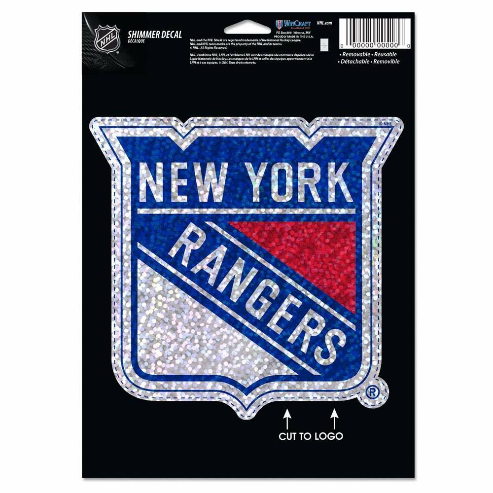 Wincraft New York Rangers Shimmer Decal 5 by 7-Inch Hockey