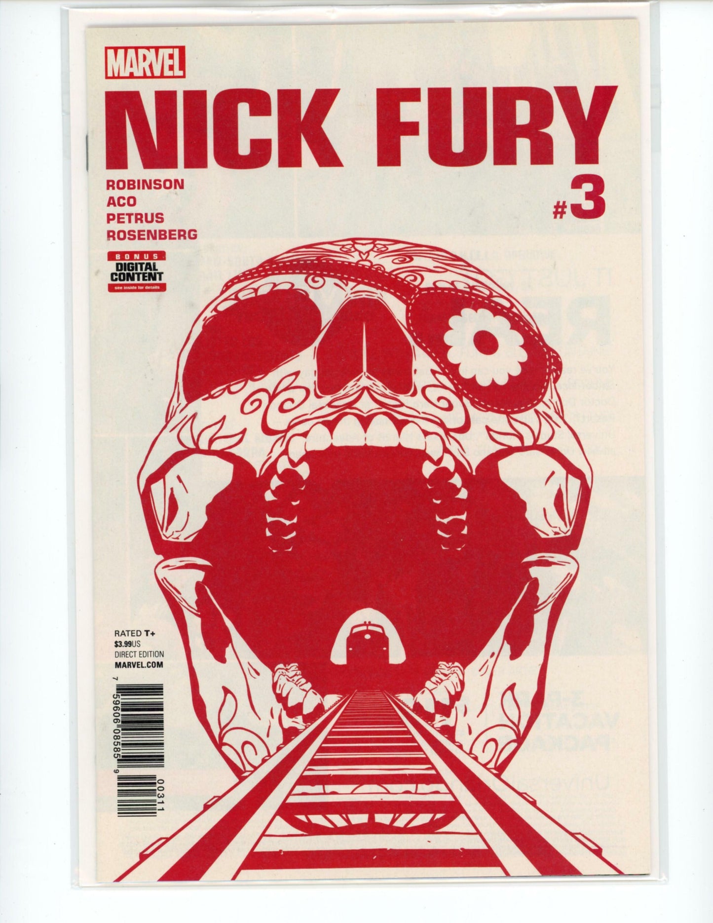 Marvel Comics: Nick Fury 4 September 2017 Comic Book B22-89