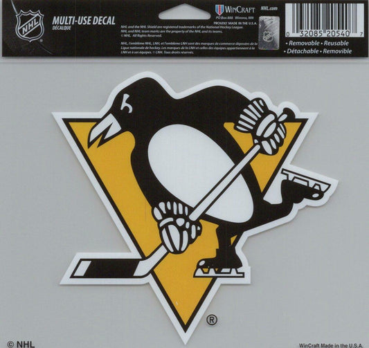 Wincraft NHL Pittsburgh Penguins Multi-Use Colored Decal, 5-Inchx6-Inch