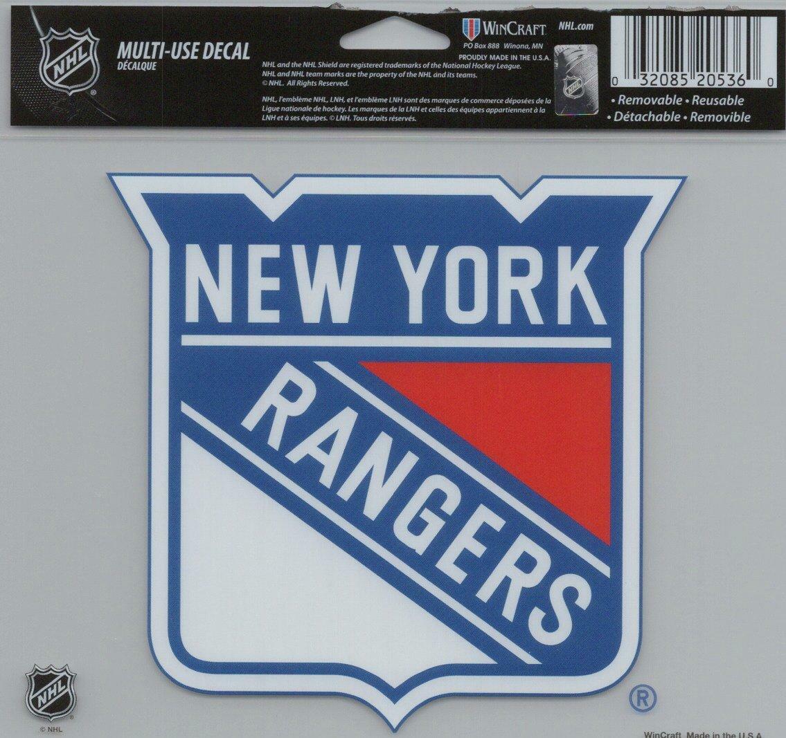 Wincraft NHL New York Rangers Multi-Use Colored Decal, 5-Inchx6-Inch