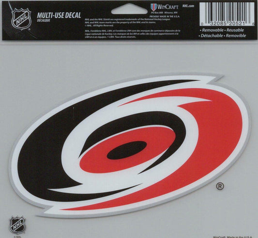 Wincraft NHL Carolina Hurricanes Multi-Use Colored Decal, 5-Inchx6-Inch