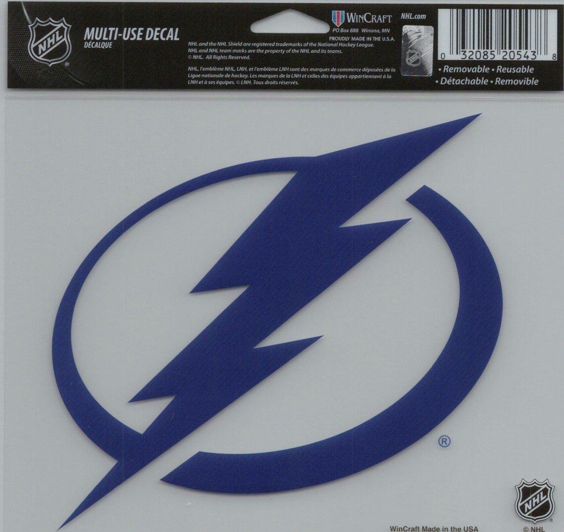 Wincraft NHL Tampa Bay Lightning Multi-Use Colored Decal, 5-Inchx6-Inch