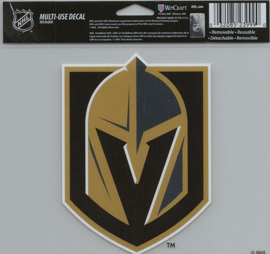 Wincraft NHL Vegas Golen Knights Multi-Use Colored Decal, 5-Inchx6-Inch