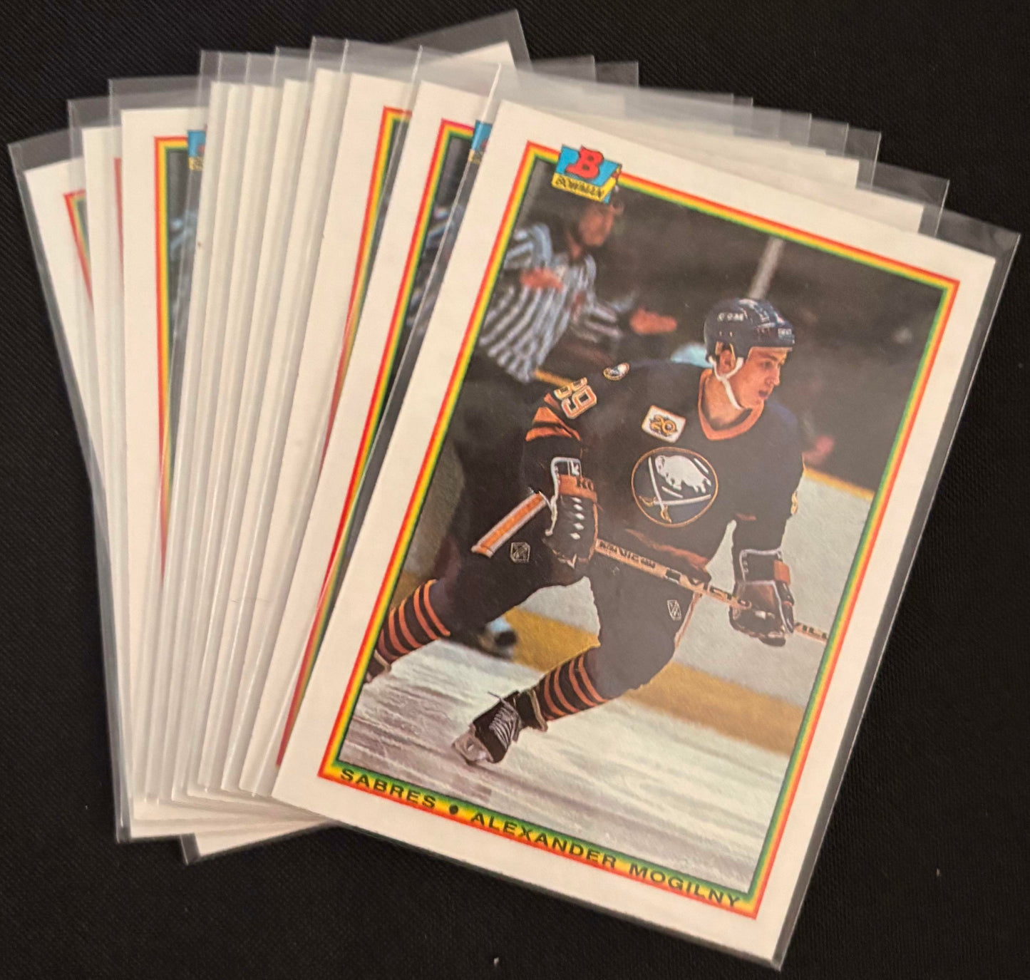 1990-91 Bowman #240 Alexander Mogilny RC Rookie - Hockey Lot of 11