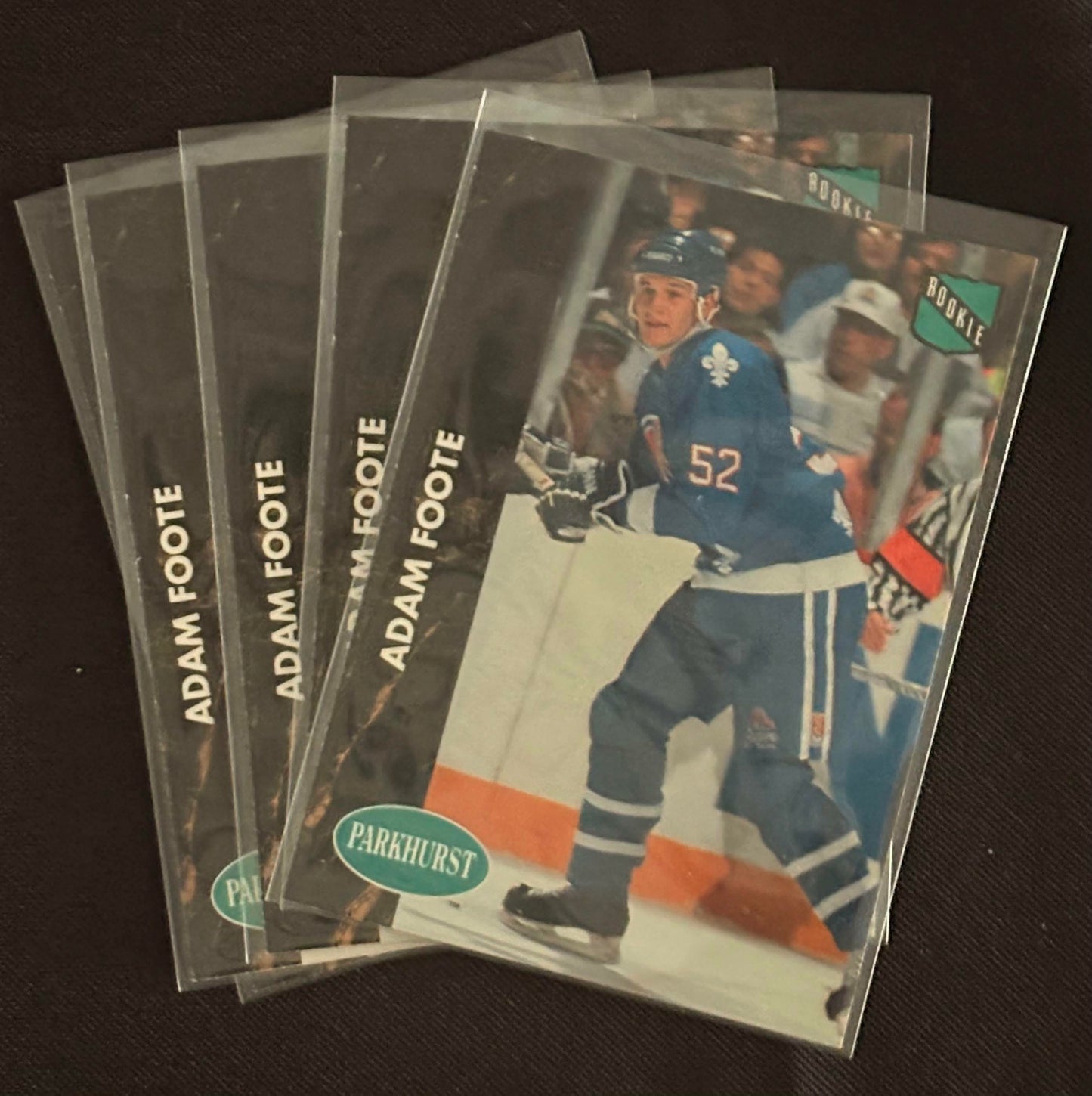 1991-92 Parkhurst #371 Adam Foote RC Rookie - Hockey Lot of 5