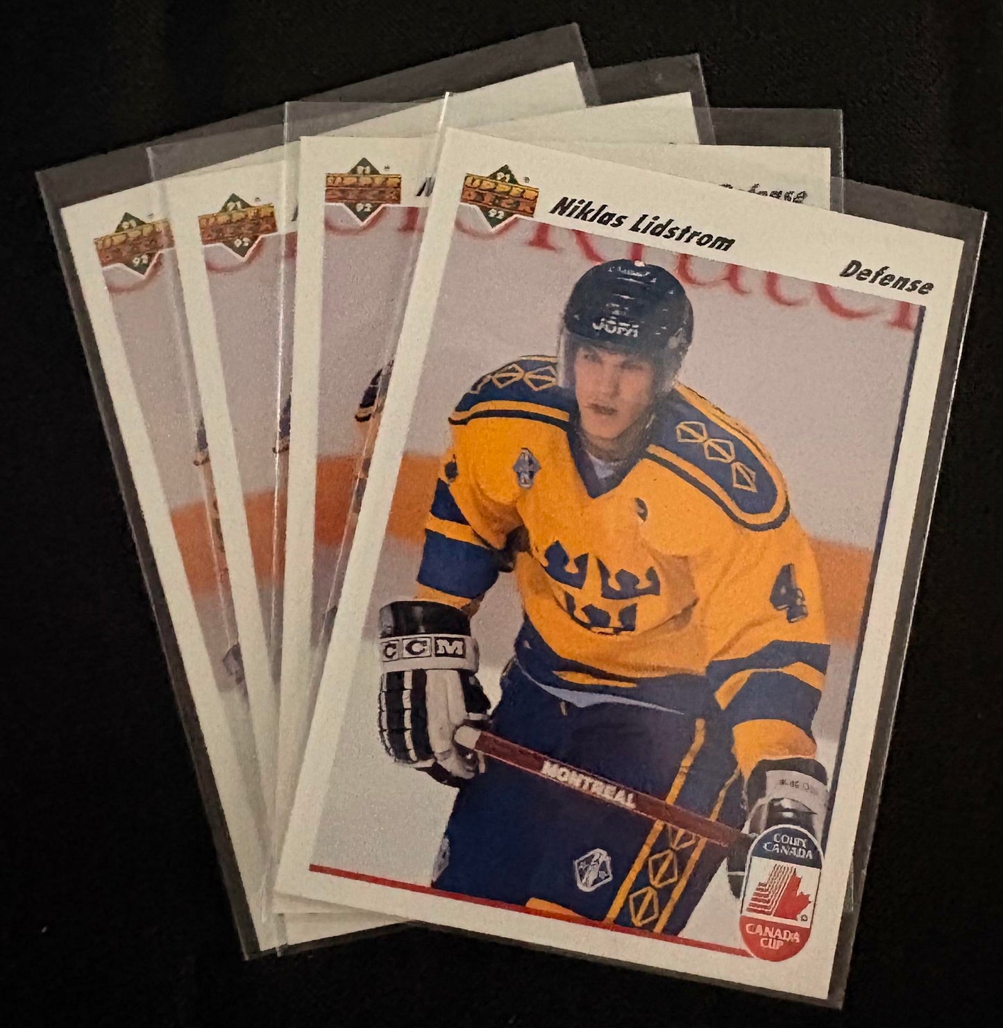 1991-92 Upper Deck #26 Nicklas Lidstrom CC RC Rookie - Hockey Lot of 4