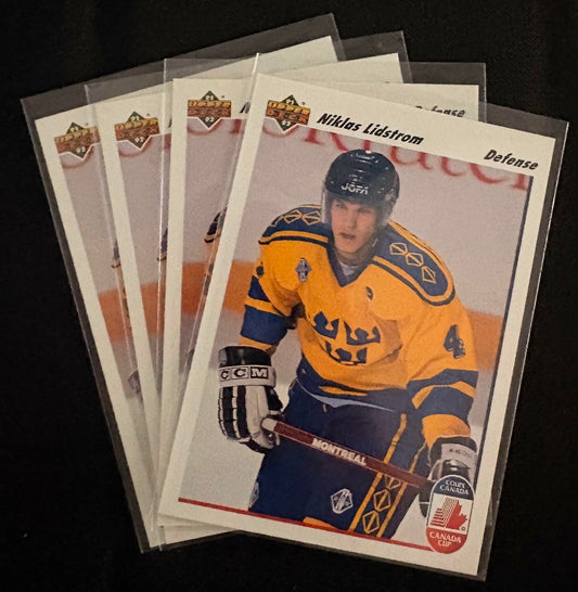 1991-92 Upper Deck #26 Nicklas Lidstrom CC RC Rookie - Hockey Lot of 4