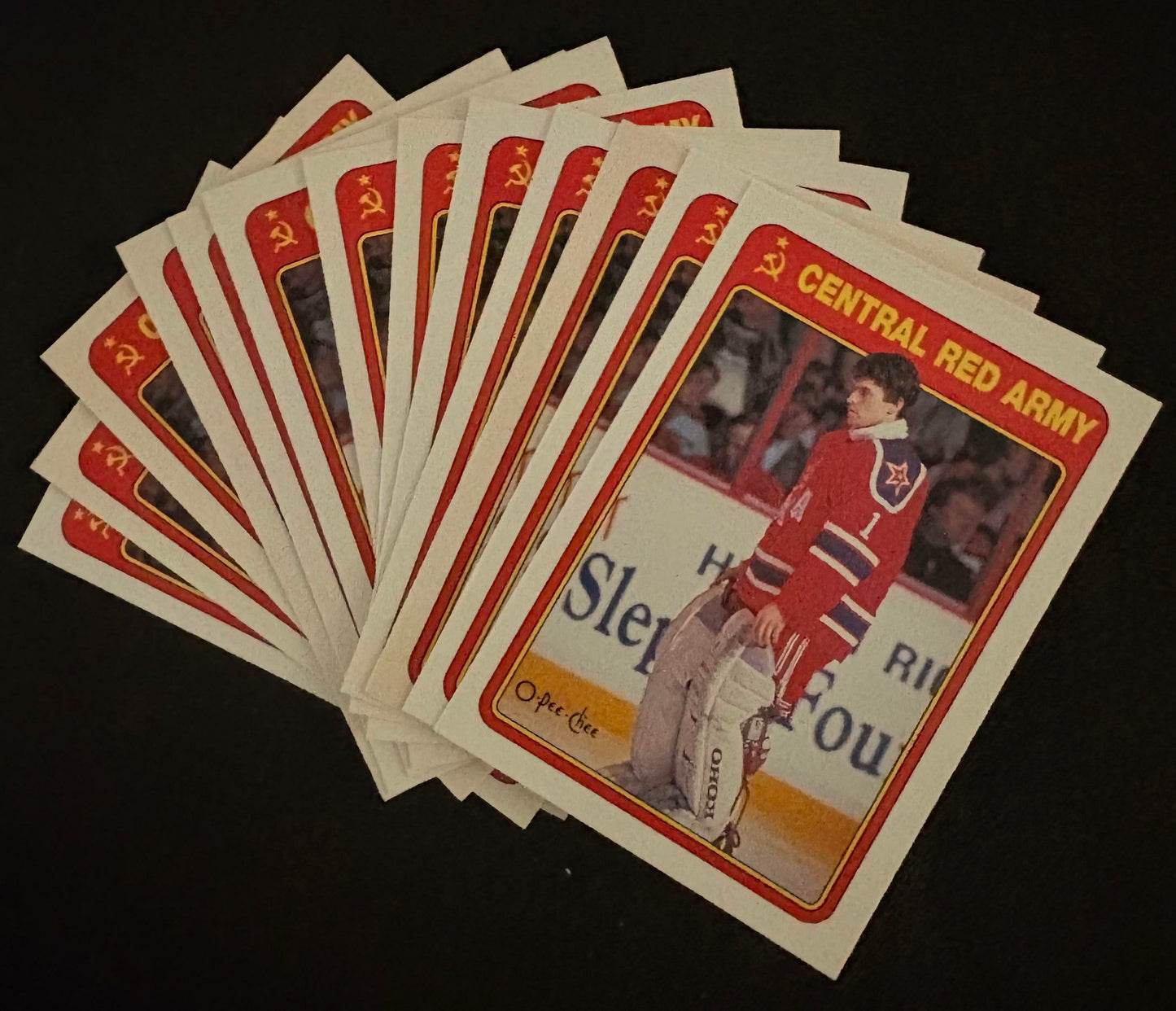 1990-91 O-Pee-Chee Red Army #7R Arturs Irbe Rookie - Hockey Lot of 13