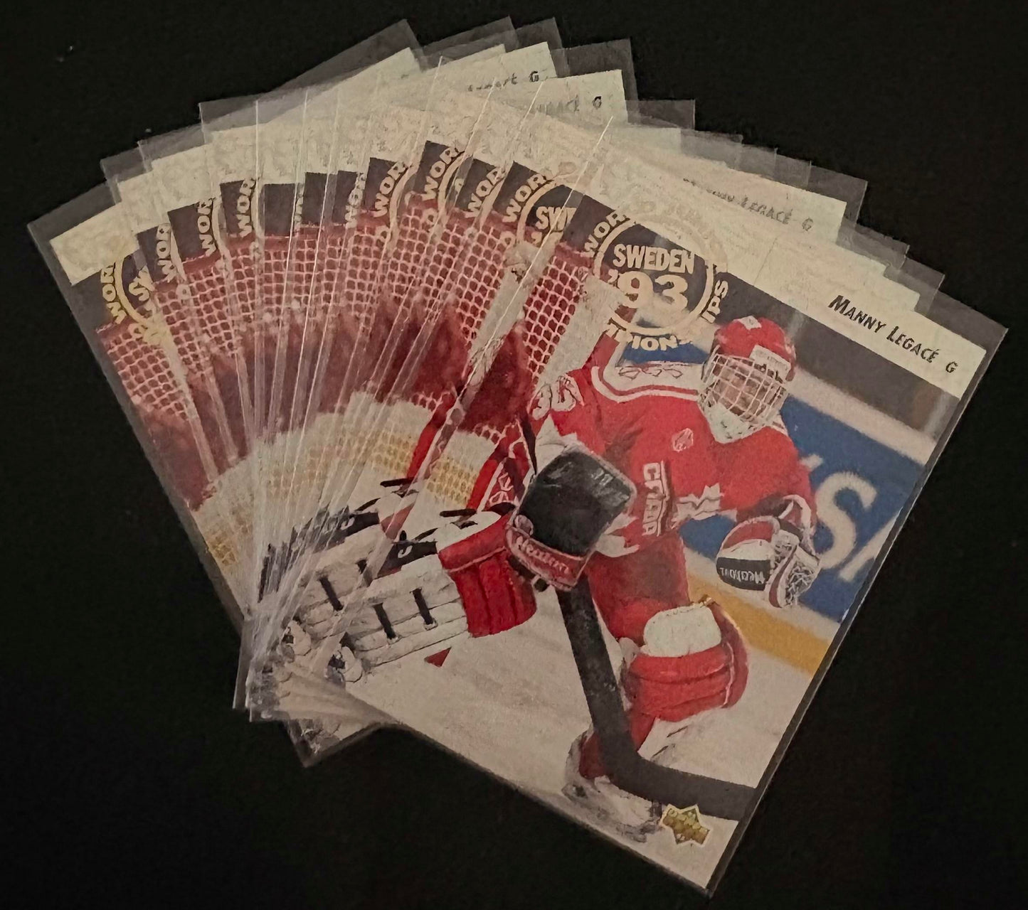 1992-93 Upper Deck #585 Manny Legace Rookie RC - Hockey Lot of 12