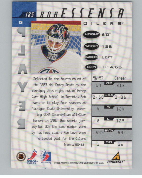 1997-98 Be A Player Bob Essena Prismatic SP Die-Cut /100 Auto V106014