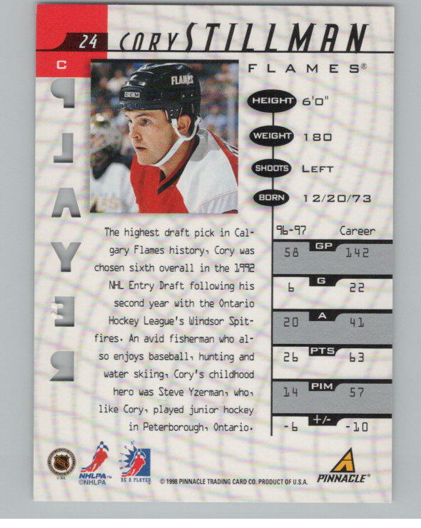 1997-98 Be A Player Cory Stillman Prismatic SP Die-Cut /100 Auto V106004