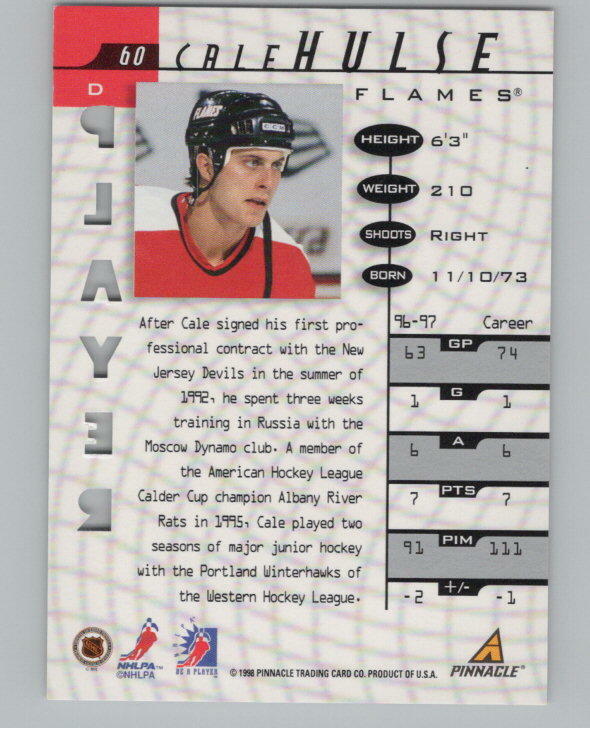 1997-98 Be A Player Cale Hulse Prismatic SP Die-Cut /100 Auto V106007