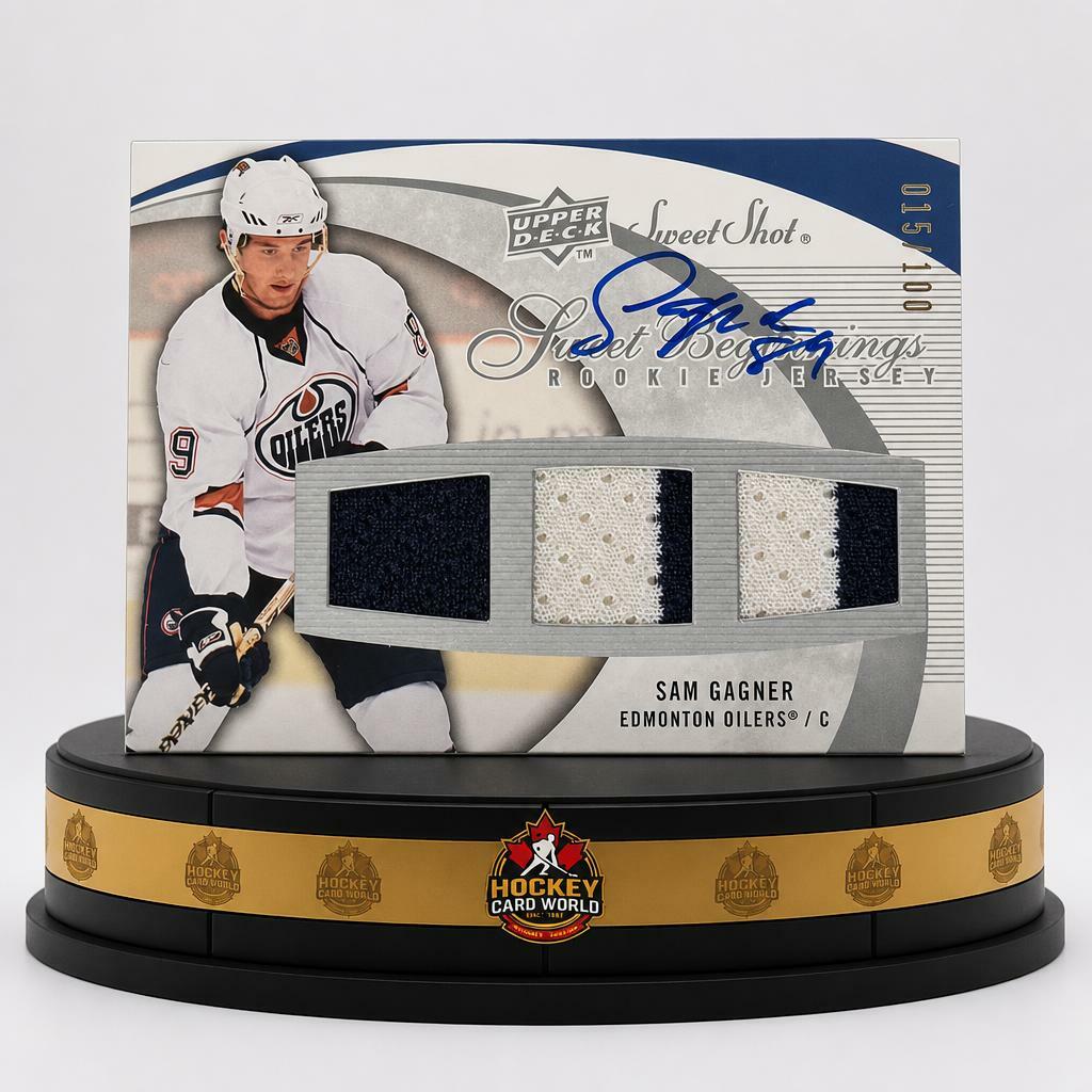 2007-08 Sweet Shot Sam Gagner 15/100 Autograph Patch RC V106022