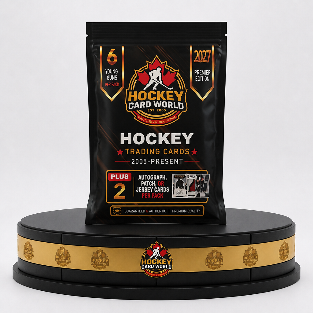 6 Upper Deck Young Guns + 2 Auto/Patch/Jersey Hockey Mystery Sealed Pack - 2027 Edition