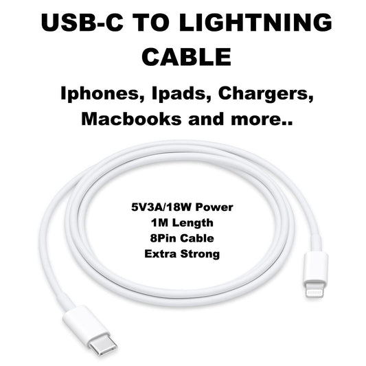 USB-C to Lightning High Speed Cable Iphone, Ipad, Macbooks, Charges and more....