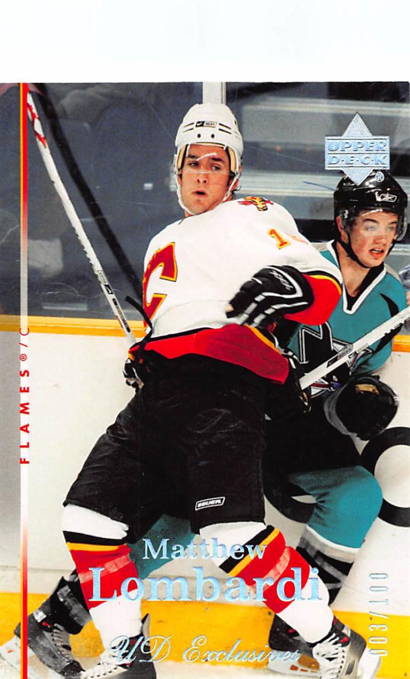 2007-08 Upper Deck Exclusives #48 Matthew Lombardi MINT Hockey NHL 3/100 Flames Image 1