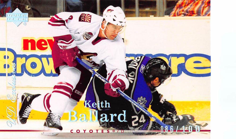 2007-08 Upper Deck Exclusives Parallel #98 Keith Ballard MINT Hockey NHL 86/100 Coyotes Image 1