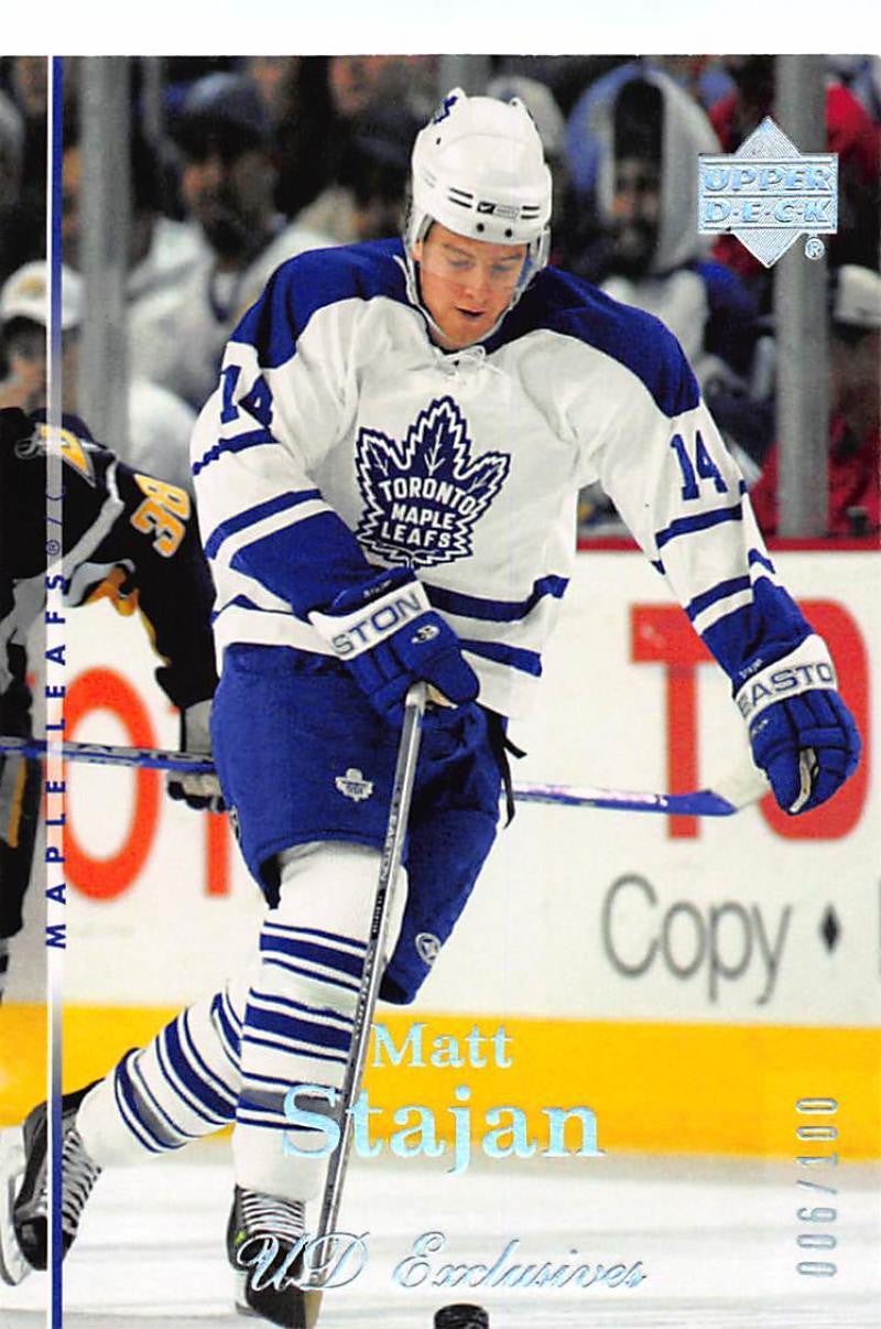 2007-08 Upper Deck Exclusives Parallel #154 Matt Stajan MINT Hockey NHL 6/100 Maple Leafs