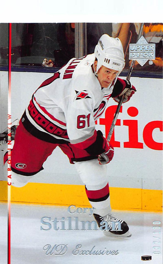 2007-08 Upper Deck Exclusives Parallel #183 Cory Stillman MINT Hockey NHL 32/100 Hurricanes Image 1