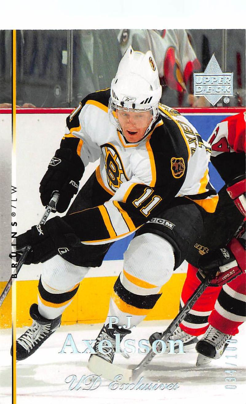 2007-08 Upper Deck Exclusives Parallel #167 P.J. Axelsson MINT Hockey NHL 34/100 Bruins