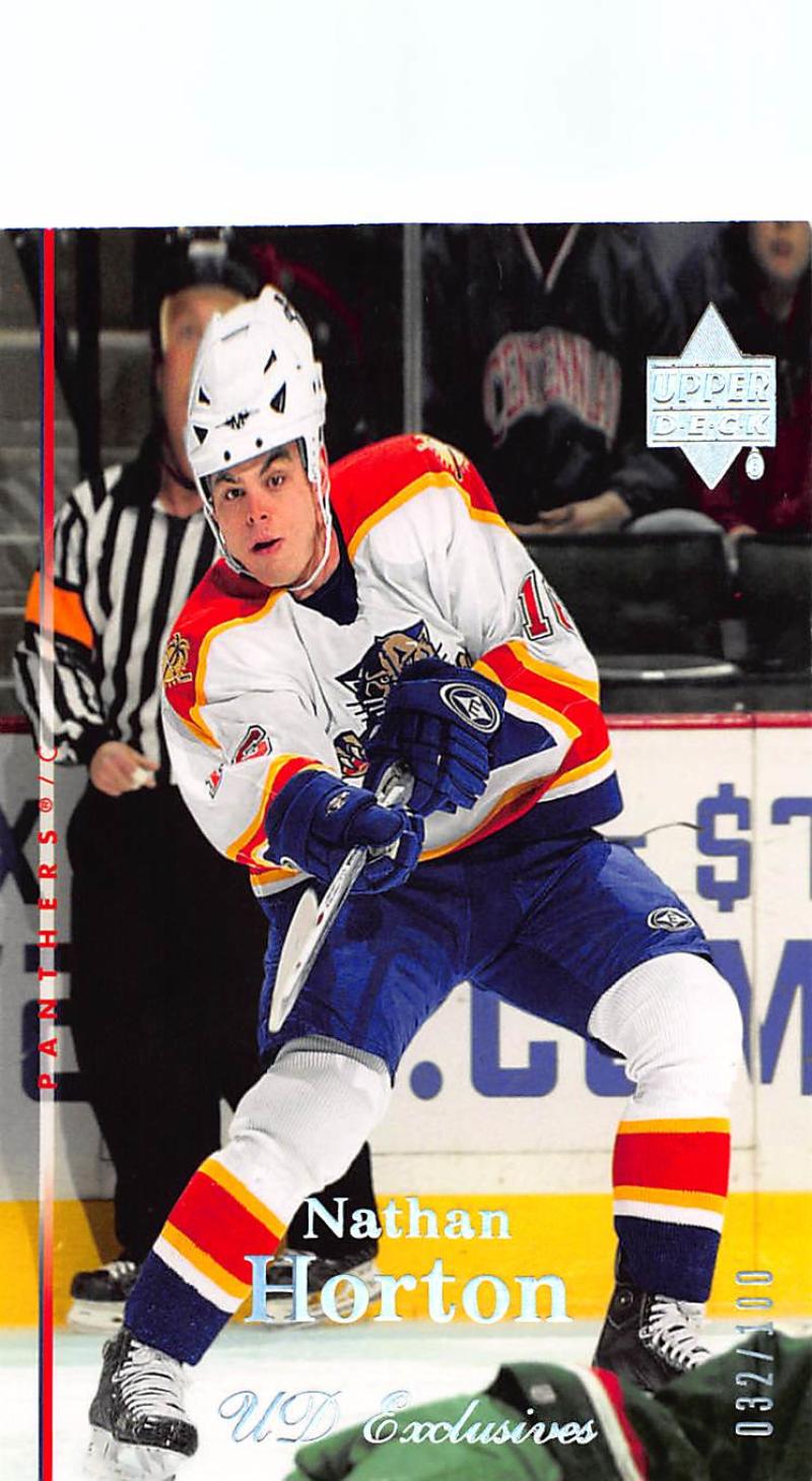 2007-08 Upper Deck Exclusives Parallel #188 Nathan Horton MINT Hockey NHL 32/100 Panthers Image 1