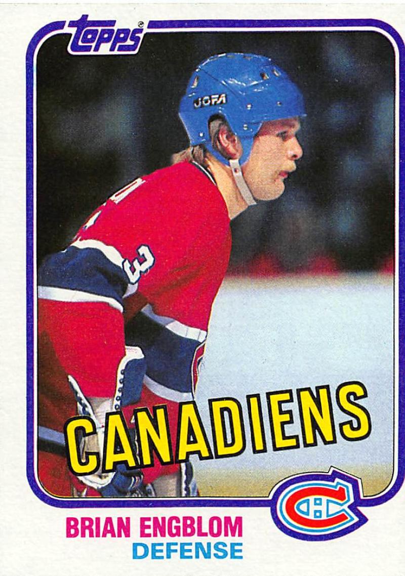 1981-82 Topps #10 Brian Engblom NM-MT Hockey NHL Canadiens Image 1