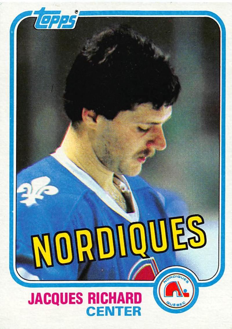 1981-82 Topps #29 Jacques Richard NM-MT Hockey NHL Nordiques Image 1