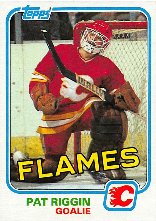 1981-82 Topps #30 Pat Riggin NM-MT Hockey NHL RC Rookie Flames