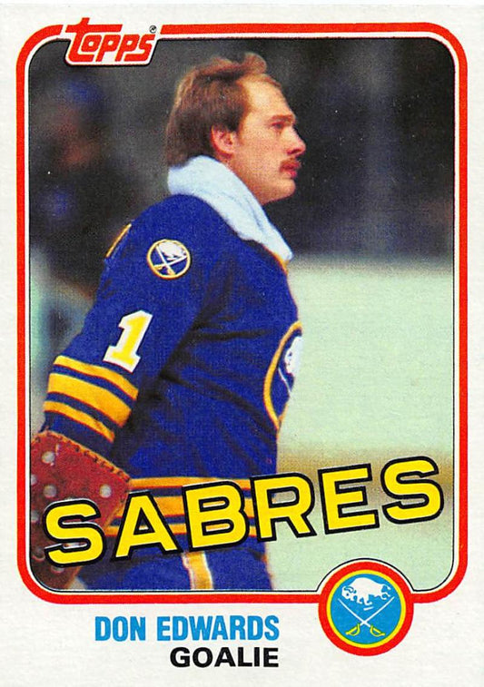 1981-82 Topps #E75 Don Edwards NM-MT Hockey NHL Sabres Image 1